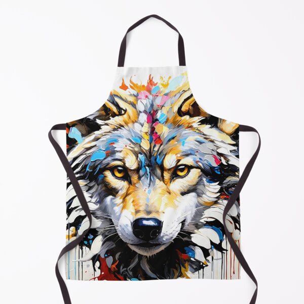 Item preview, Dramatic Wolf Face Colorful Digital Art Oil Painting designed and sold by DEC02.