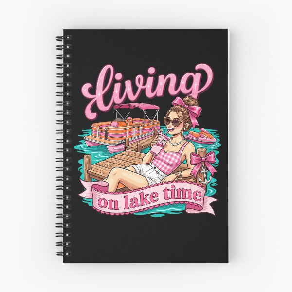 Item preview, Preppy Pink Pontoon Boat Lake Life Girl designed and sold by KroghDs.