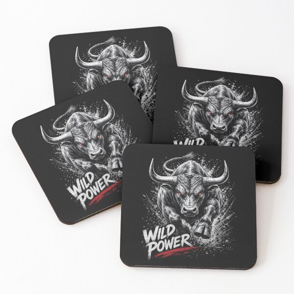 Item preview, Wild Power Charging Bull Strength Fitness Art designed and sold by IvoryArtDesign.