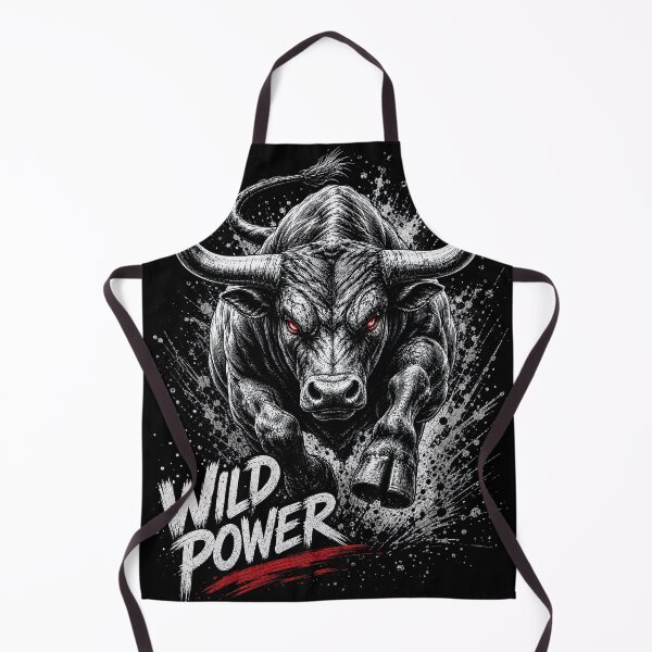 Item preview, Wild Power Charging Bull Strength Fitness Art designed and sold by IvoryArtDesign.