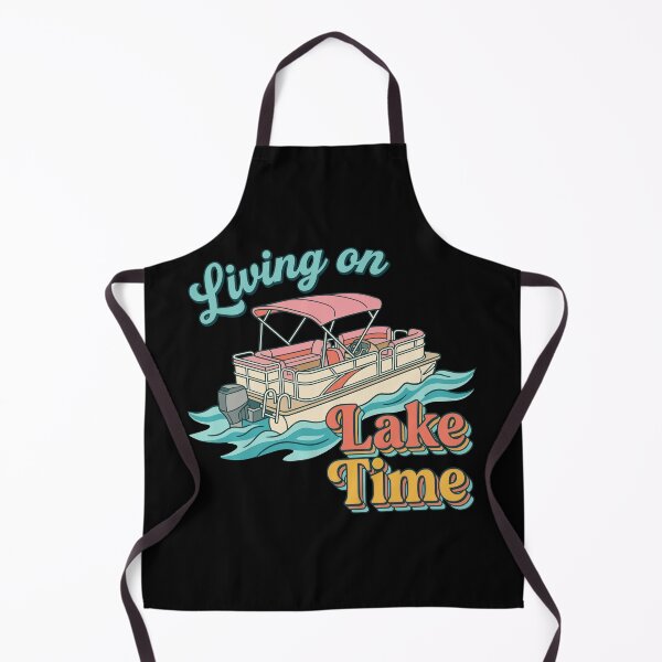 Item preview, Living On Lake Time Retro Pontoon Boat designed and sold by KroghDs.