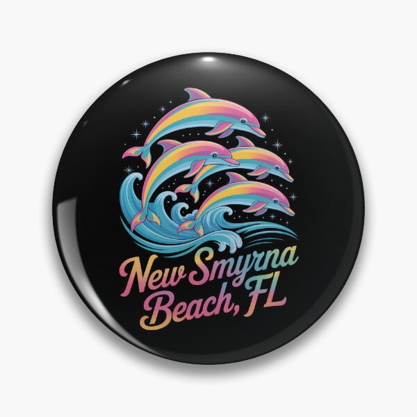 Item preview, New Smyrna Beach Florida Colorful Dolphin Lover Beach designed and sold by TrinaEspinoza.