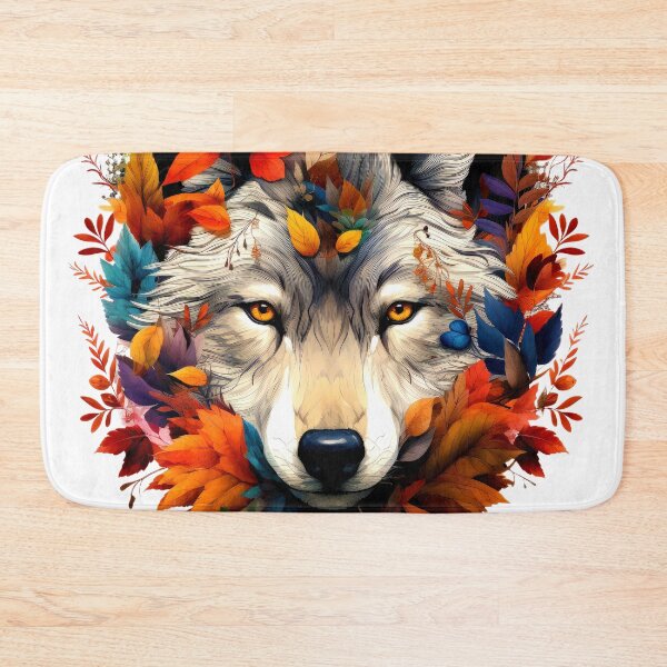 Item preview, Majestic Wolf Exotic Graphic Art Autumn Botanical Design designed and sold by DEC02.