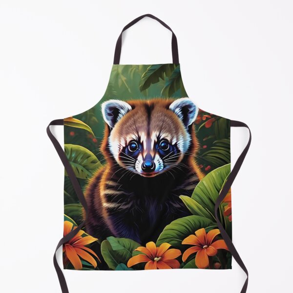 Item preview, Glowing Coatimundi Emerging from Tropical Jungle designed and sold by CASASIS_MERCH.