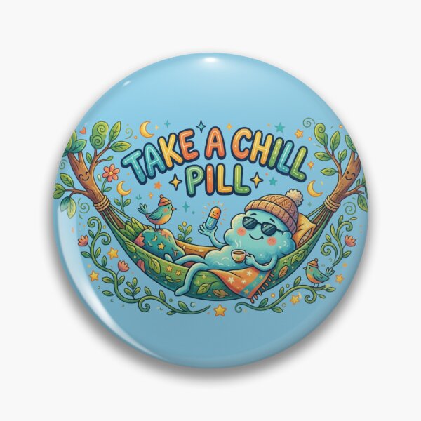 Item preview, Take A Chill Pill Whimsical Cloud Art designed and sold by TB-73.