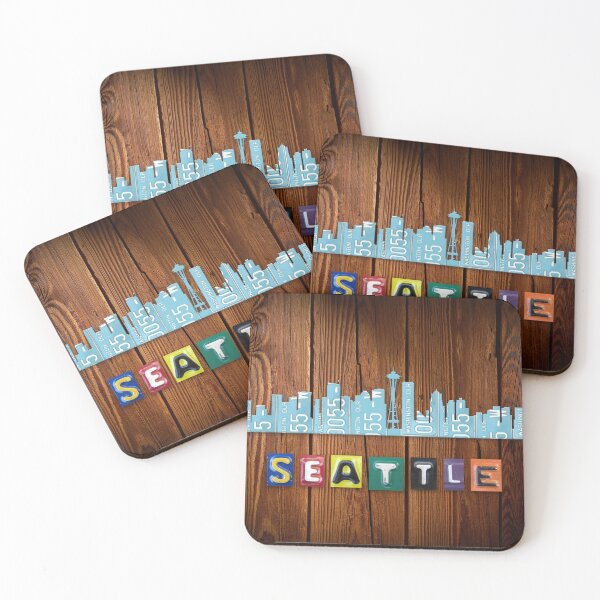 Item preview, Seattle License Plate Skyline 01 designed and sold by Elisabeth Lucas.