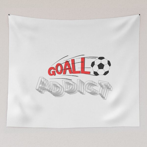 Item preview, Goal Addict Football Typography designed and sold by LifeParody.