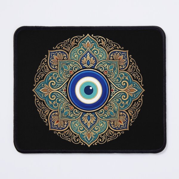 Item preview, Evil Eye Art Charm - Ornate Gold and Blue Protection designed and sold by TB-73.