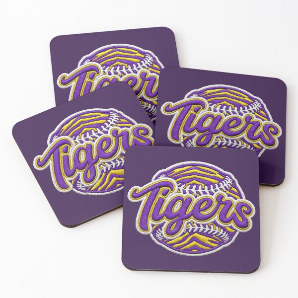 Item preview, Purple and Gold Tiger Stripe Baseball Patch Baton Rouge Louisiana designed and sold by LIBERTYMODE.