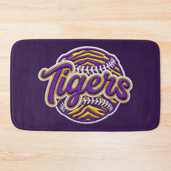 Item preview, Purple and Gold Tiger Stripe Baseball Patch Baton Rouge Louisiana designed and sold by LIBERTYMODE.