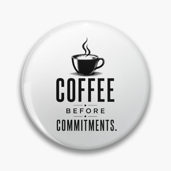 Item preview, Coffee Before Commitments Minimalist Graphic T-Shirt | Modern Streetwear Coffee Lover Design designed and sold by ZorviqueStudio.
