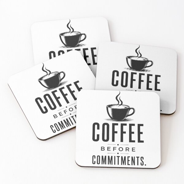 Item preview, Coffee Before Commitments Minimalist Graphic T-Shirt | Modern Streetwear Coffee Lover Design designed and sold by ZorviqueStudio.