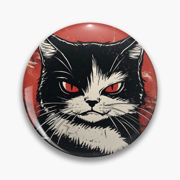 Item preview, Angry Samurai Cat Retro Japanese Art designed and sold by Peac7e.