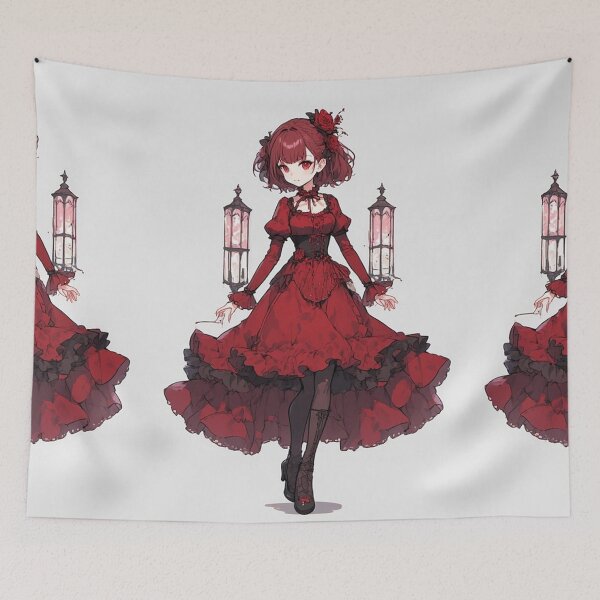 Item preview, Elegant Victorian anime vampire girl designed and sold by ArtsJulian.