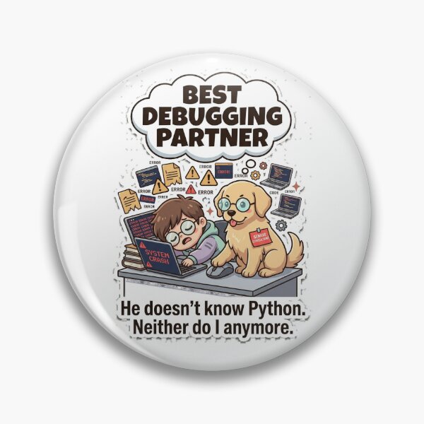 Item preview, Best Debugging Partner - Funny Dog and Programmer designed and sold by IntrovertEngineer11.