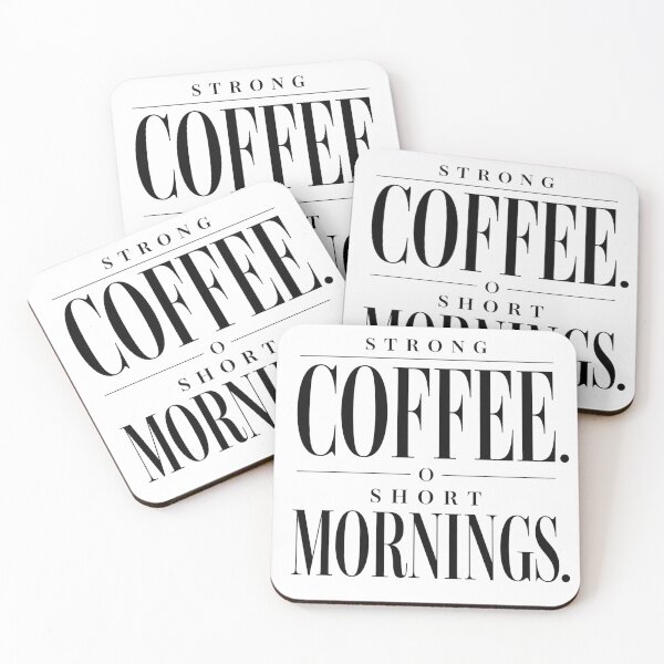 Item preview, Strong Coffee Short Mornings – Minimal Typography Coffee Lover T-Shirt | Luxury Editorial Style designed and sold by ZorviqueStudio.