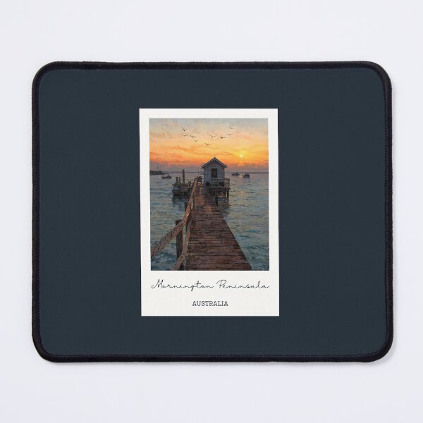 Item preview, Mornington Peninsula Jetty Sunset - Vintage Souvenir designed and sold by twentytwo ART souvenir designs.