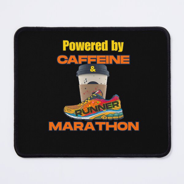 Item preview, Powered by Caffeine and Marathon Running Motivation Design designed and sold by endurothreads.