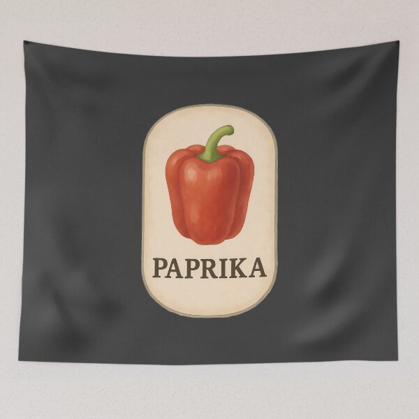 Artikelvorschau, Vintage-Drucke mit botanischen Kräutern und Gewürzen: Paprika entworfen und verkauft von PinUpPizzazz.