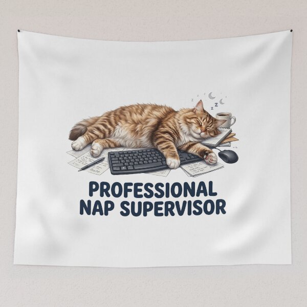 Item preview, Sleepy Cat Professional Nap Supervisor designed and sold by pradeepvisuals.
