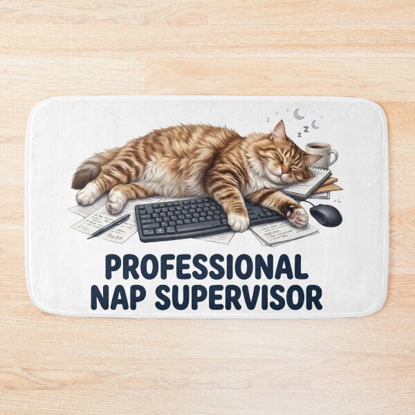 Item preview, Sleepy Cat Professional Nap Supervisor designed and sold by pradeepvisuals.