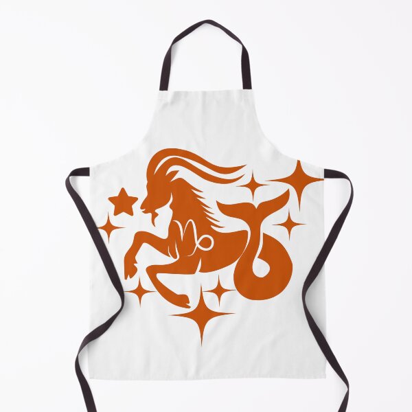 Item preview, Capricorn Zodiac Symbol & Stars Coral Orange Celestial Illustration designed and sold by Niji Hibana.