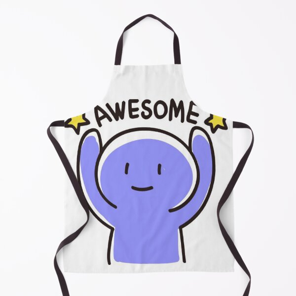 Artikelvorschau, Cute Blue Character Awesome Positive Vibes Doodle entworfen und verkauft von AnyeloDesign.