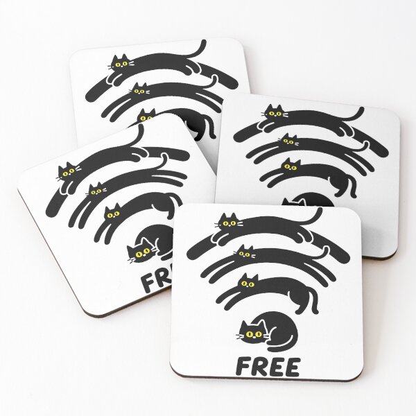 Item preview, Funny Free Falling Black Cats designed and sold by Peac7e.
