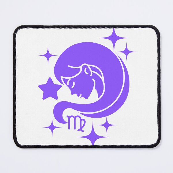Item preview, Virgo Zodiac Symbol & Stars Purple Celestial Minimalist Illustration designed and sold by Niji Hibana.