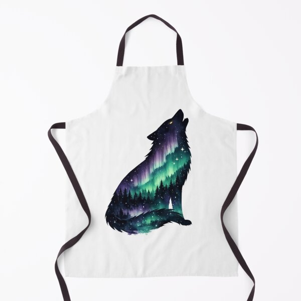 Item preview, Mystic Wolf Spirit Aurora Borealis Double Exposure designed and sold by tineldesign.