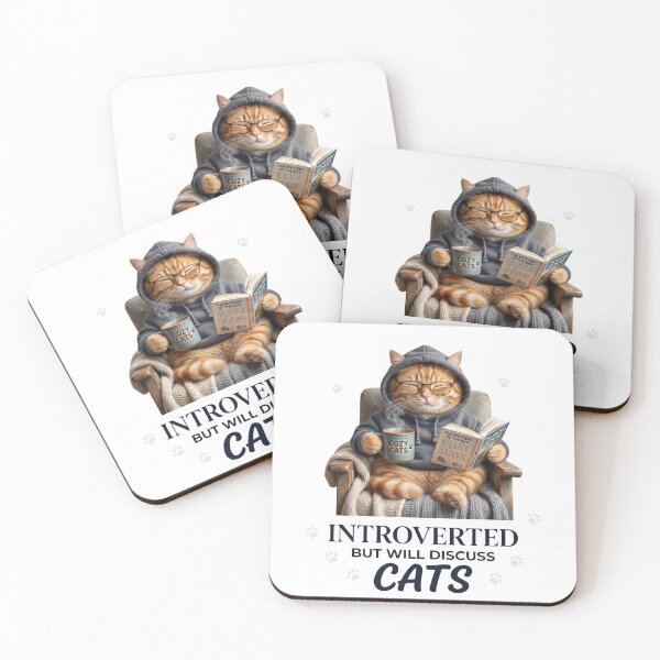 Item preview, Cozy Introvert Cat Lover Artwork designed and sold by pradeepvisuals.