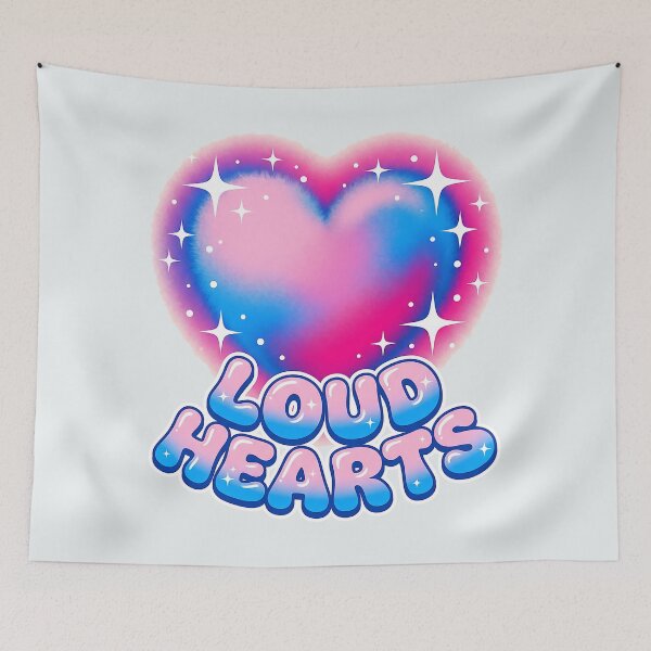 Item preview, Loud Hearts Sparkle Y2K Aesthetic Vaporwave designed and sold by SplashTastic.