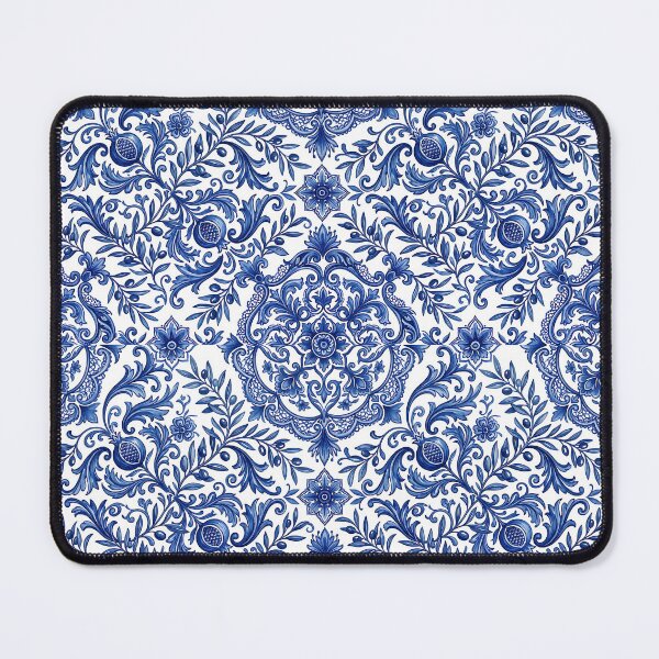 Item preview, Botanical Ceramic Pattern Blue and White Majolica designed and sold by SplashTastic.