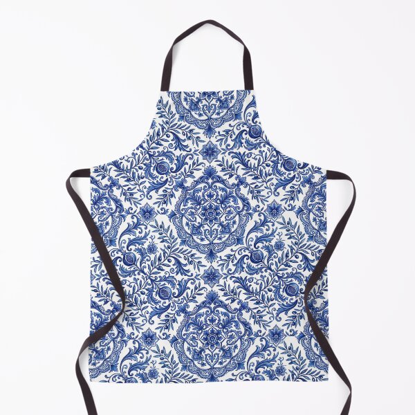 Item preview, Botanical Ceramic Pattern Blue and White Majolica designed and sold by SplashTastic.