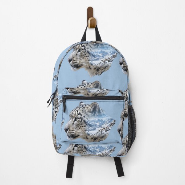 Item preview, Snow Leopard Silence — Double-Exposure Silhouette Print designed and sold by Jandedan.