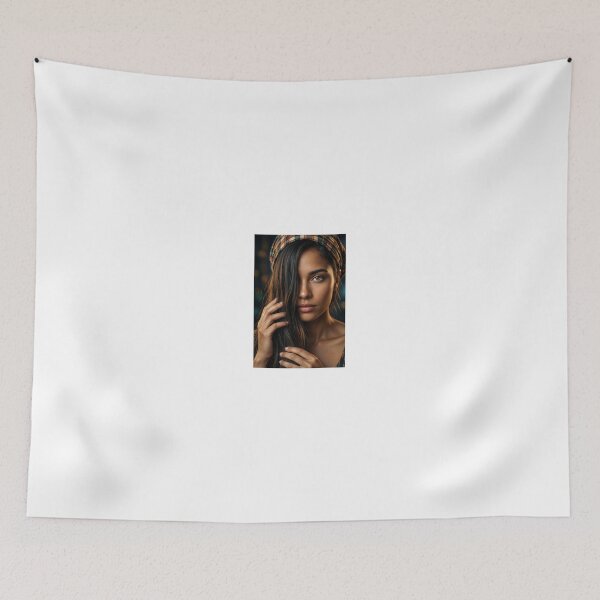 Item preview, Woman in Plaid Headwrap with Piercing Gaze designed and sold by CathryneDelamort.