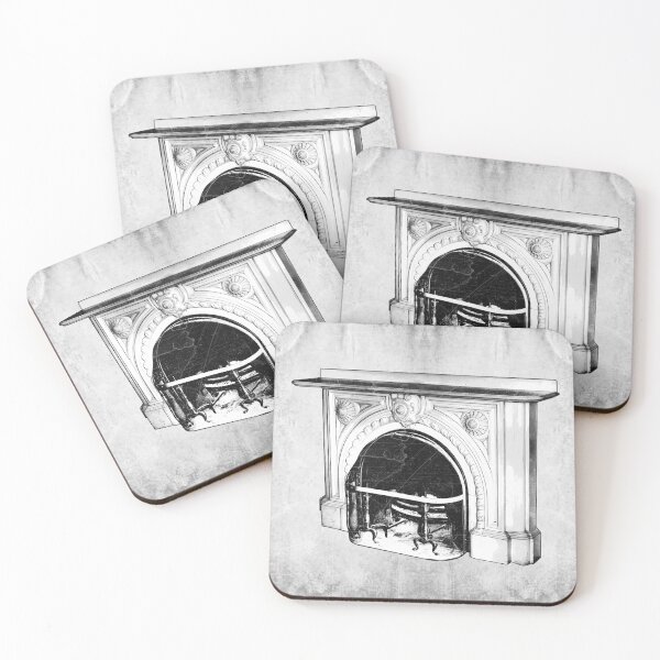 Item preview, Victorian Marble Fireplace Ornate Carved Surround designed and sold by Ghoul Enterprises.