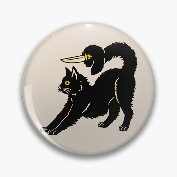 Item preview, Stretching Black Cat Vintage Illustration designed and sold by Peac7e.