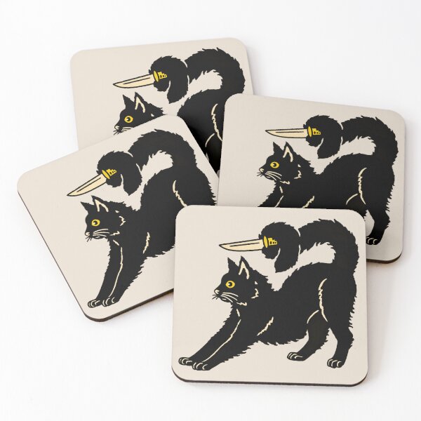Item preview, Stretching Black Cat Vintage Illustration designed and sold by Peac7e.