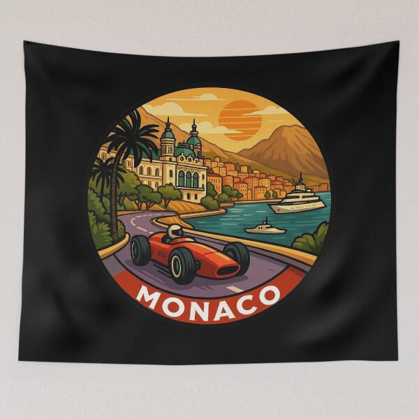 Item preview, Monaco - Mediterranean Coast, Marina & Luxury Vibes designed and sold by Myra365Art.