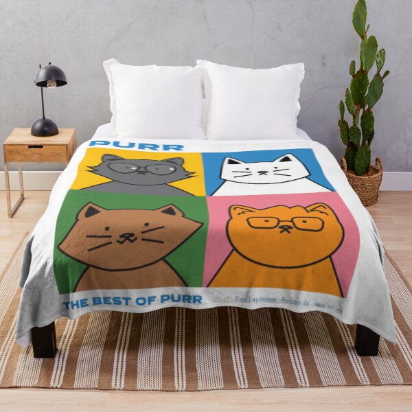 Item preview, The Best of PURR - Britpop Cat Album Parody designed and sold by GenZFashion000.