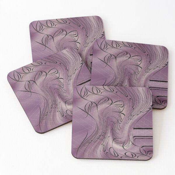 Item preview, Purple Fluid Abstract Line Art designed and sold by SahmatArt.