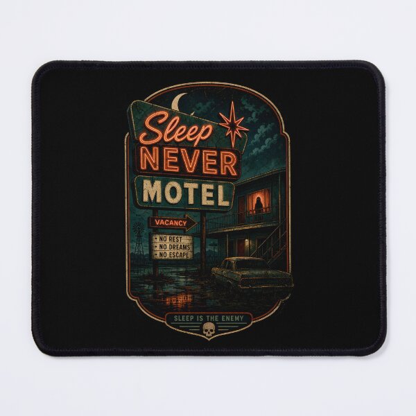 Item preview, Sleep Never Motel | Retro Haunted Neon Sign designed and sold by CreativePrints3.