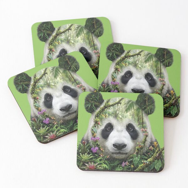 Item preview, Panda Harmony — Double-Exposure Silhouette Print designed and sold by Jandedan.