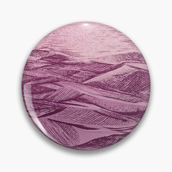 Item preview, Minimalist Linocut Style Rolling Hills - Pink & Purple Sunset designed and sold by Atlasoloji.