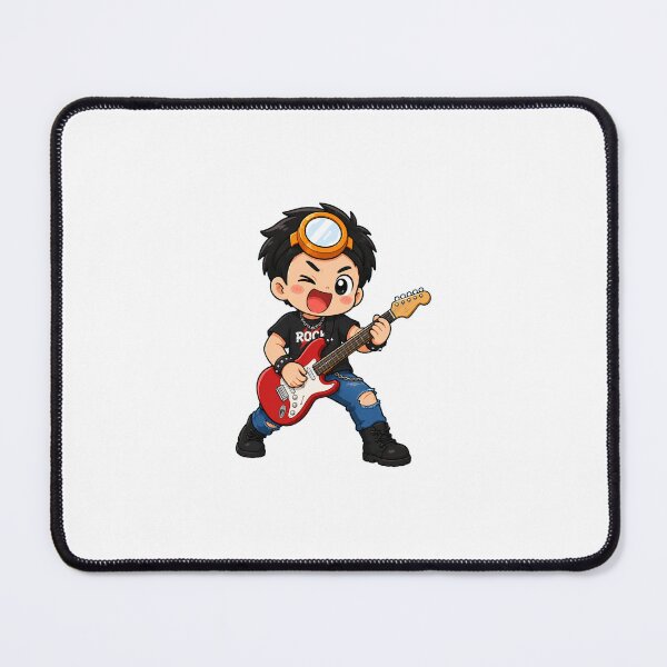 Item preview, KOREA HAENAM - Cute Chibi Rock Guitarist Sticker designed and sold by KOREA-HAENAM.