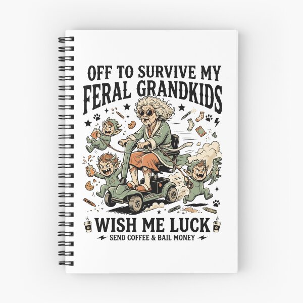 Item preview, Off To Survive My Feral Grandkids - Funny Grandma Scooter designed and sold by BumbleBloom7.
