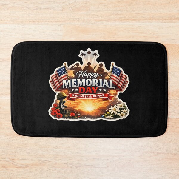 Item preview, Happy Memorial Day Patriotic Sticker | Remember & Honor Veteran Tribute Design designed and sold by Bhaskar Digital Art.