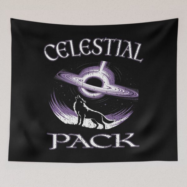 Item preview, Celestial Pack Cosmic Wolf Saturn Design space and wolf lovers designed and sold by Jt41.