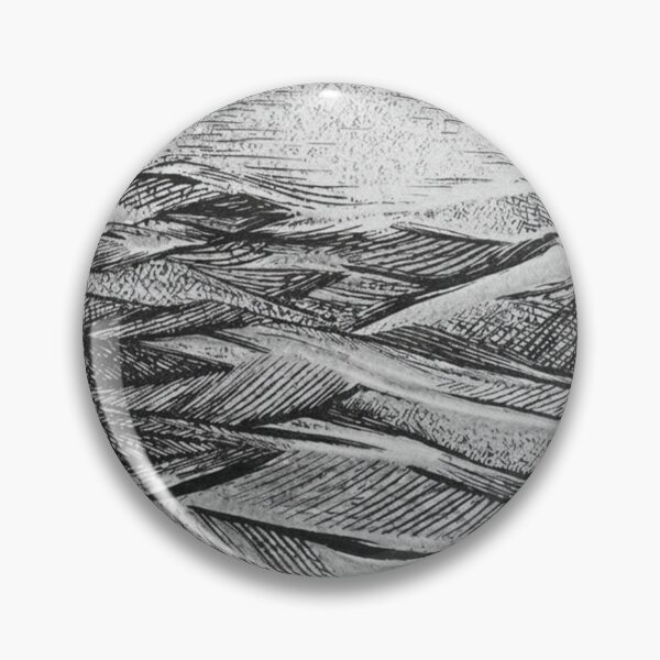 Item preview, Monochromatic Linocut Style Hills - Textured Black & White Art designed and sold by Atlasoloji.